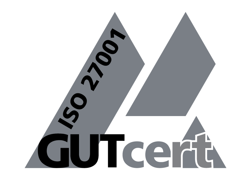 ISO 27001 zertifiziert, ausgestellt von GUTcert
